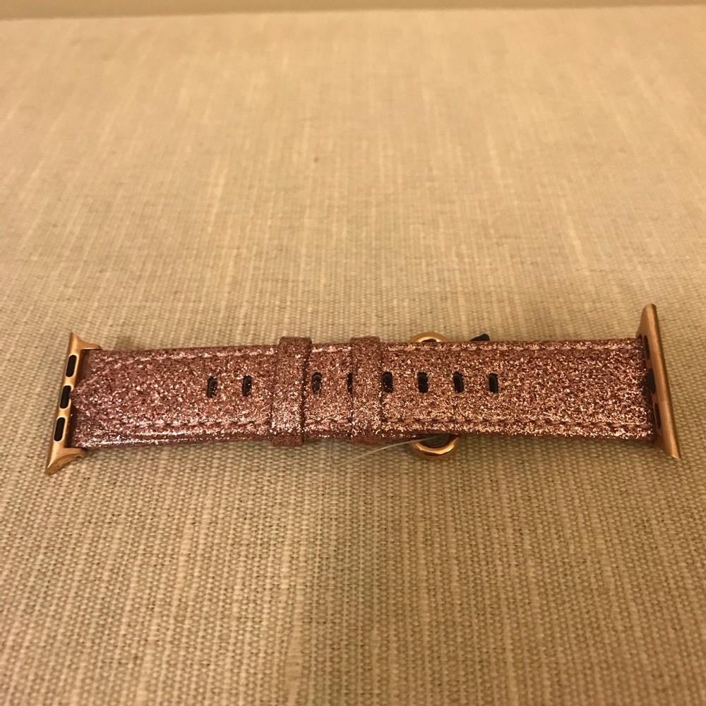 Pink glitter Apple Watch band
